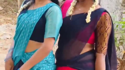 Indian girls off saree