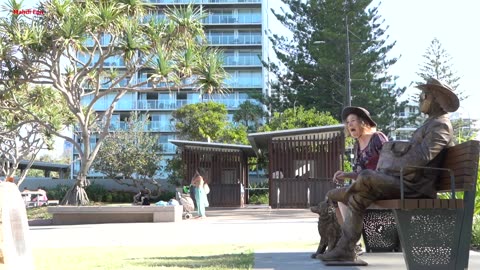 #Cowboy_prank in Melbourne and Brisbane . super funny reactions. lelucon statue prank. luco patung