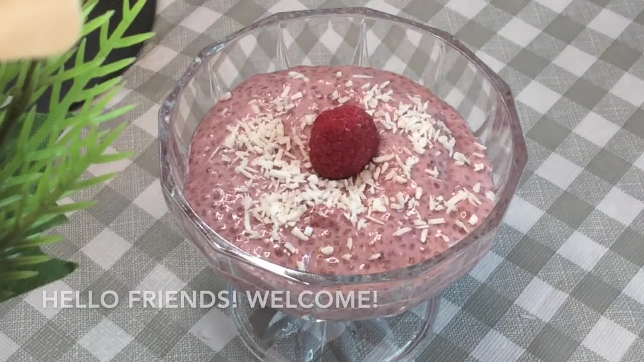 🔥 Raspberry chia seed pudding Weight loss recipe!