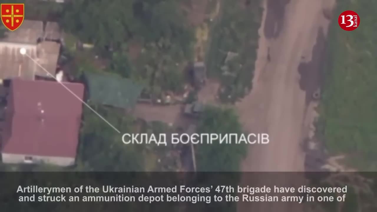 Artillerymen blew up ammunition depot and the house where Russians were hiding