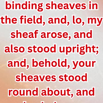 "Joseph's Dream of Sheaves" Genesis 37:6,7.#short #shortsvideo #youtube #yt #ytshortsindia #ytviral