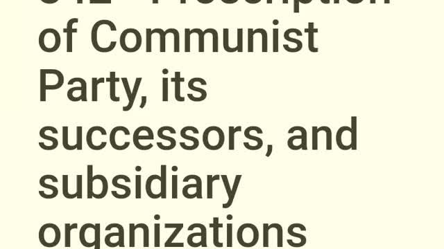 Communism is illegal in the United States