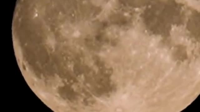 Stunning timelapse footage captured the glowing supermoon, known as the Sturgeon