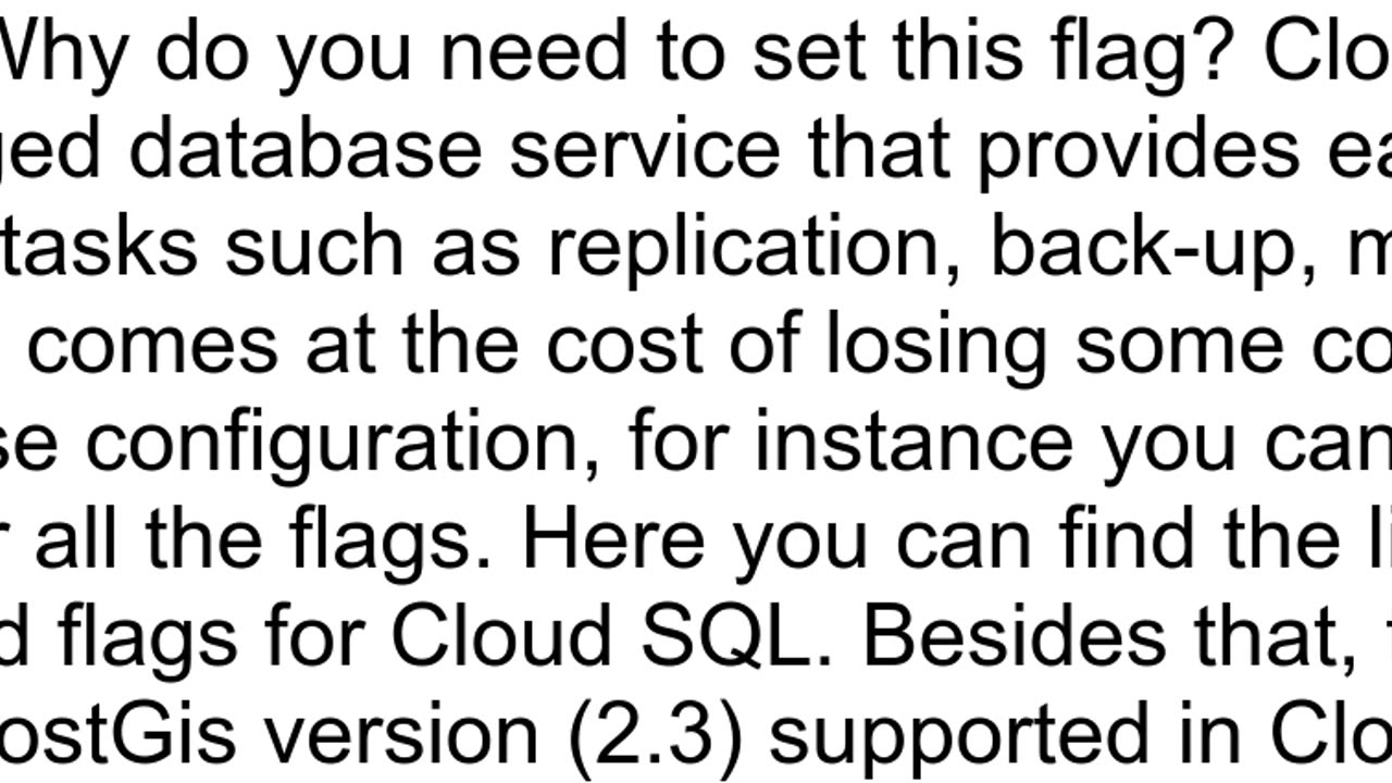 Google Cloud SQL how to enable GDAL drivers with PostGIS