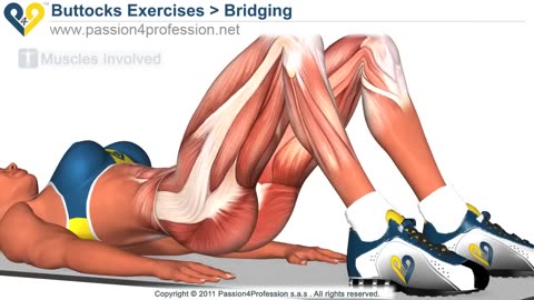 BEST Tone Buttocks exercise - Reduce buttocks and thighs with Bridging exercise 1:11