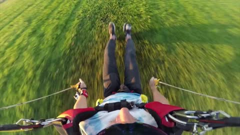 Hot Air Balloon skydive swing.