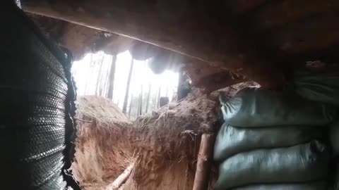 Repelling an enemy assault by the 100th OBrTrO in the trenches in the Luhansk region.