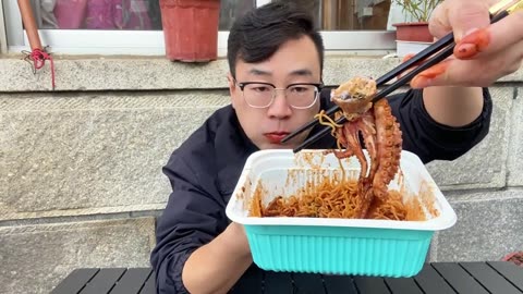 Outdoor catching sea food