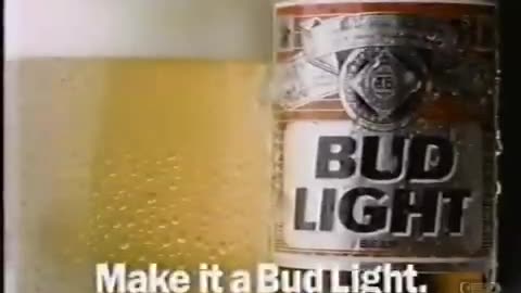 A vintage Bud Light commercial mocks men dressing as women.