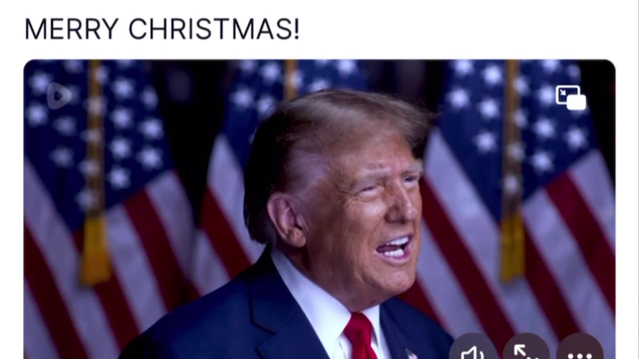 Trump's Merry Christmas to you