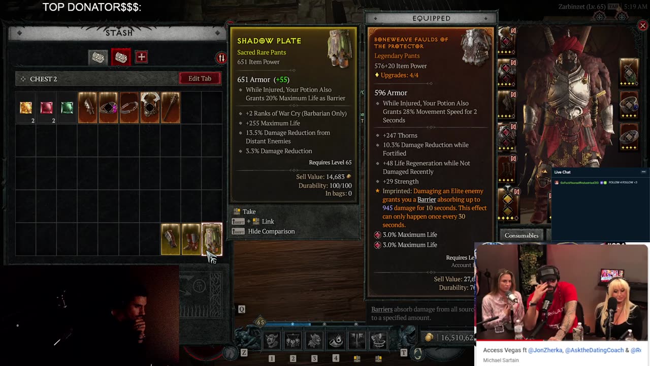 DIABLO 4 CHILL STREAM DAY#11!| FOOK KICK! FIGHTING THE DEVIL'S ARMY😈😇| LVL 65 Whirlwind BARB🌪|
