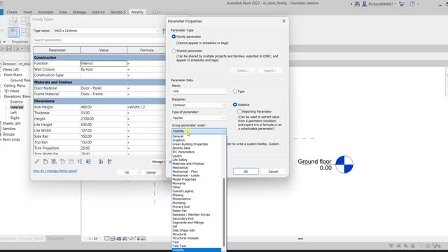 REVIT 2023 ARCHITECTURE: LESSON 43 - MODIFY A STANDARD COMPONENT FAMILY