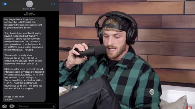 Logan Paul denies Coffeezilla invitation to do a live stream with him!