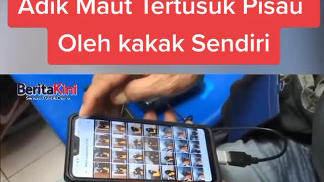 Adik Terbunuh disebabkan tertusuk pisau oleh kakaknya sendiri.