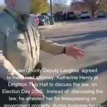 Allegan County - "You Didn't Show Me Your ID"