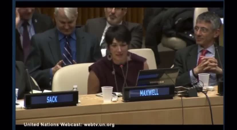 Ghislaine Maxwell’s introduction at the United Nations: “She controls the oceans around the world.”