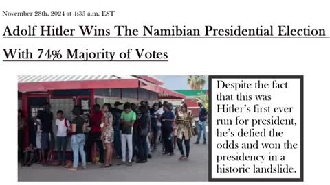 Adolf Hitler from Namibia wins local elections, no joke