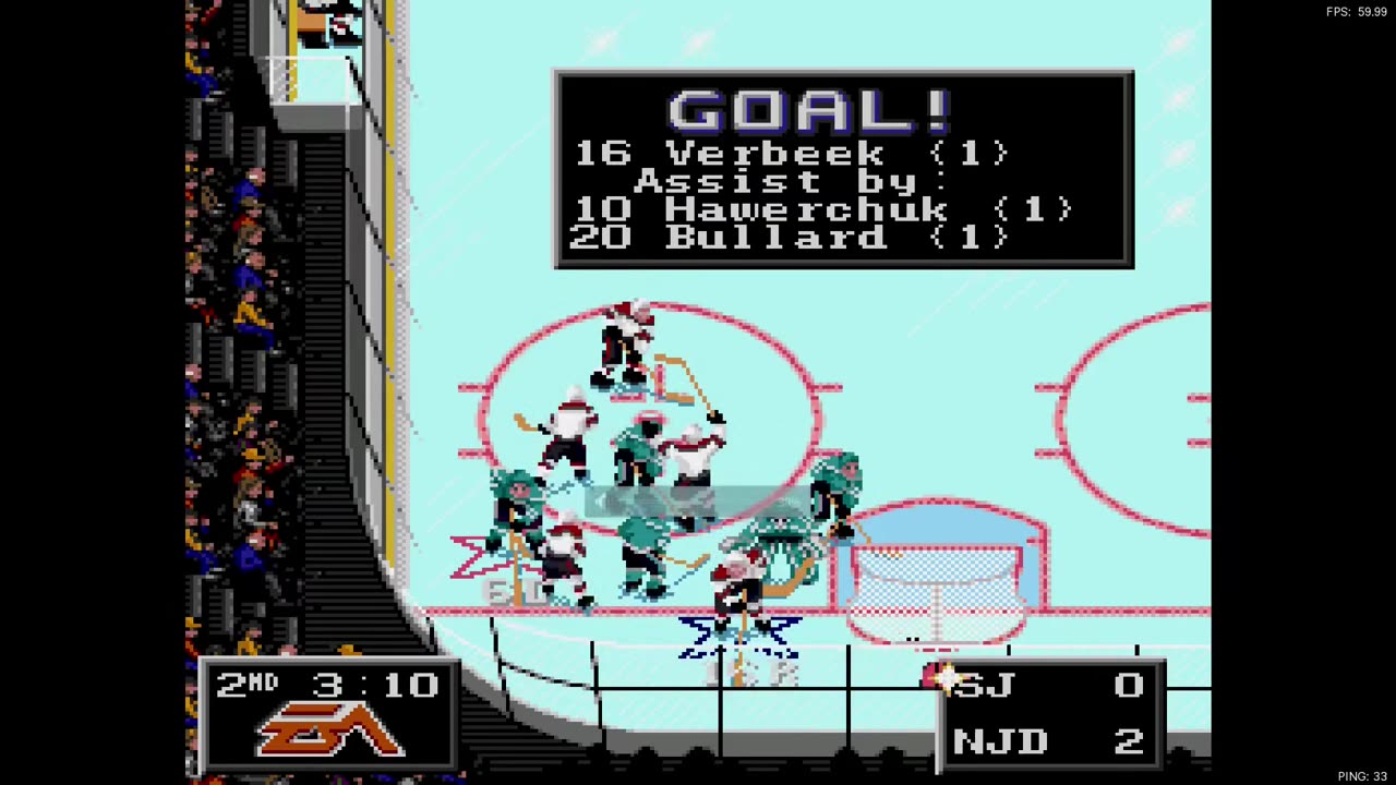 NHL '94 Franchise Mode 1989 Regular Season G42 - Len the Lengend (SJ) at Big__Valboski (NJD)