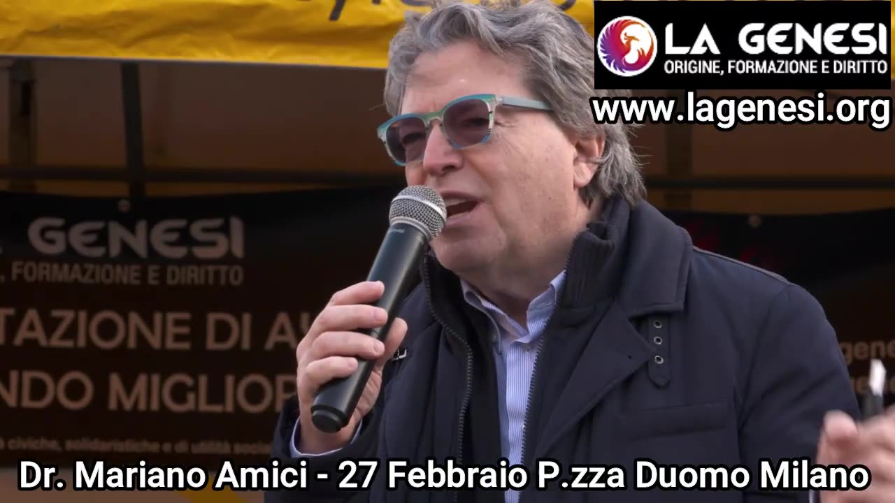 MARIANO AMICI ALLA MANIFESTAZIONE DI MILANO 27 febbraio 2021