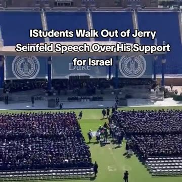 STUDENT WALK OUT ON JERRY SEINFELD SPEECH