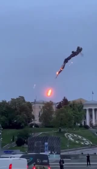 Drone was shut down today over the Kyiv central district.