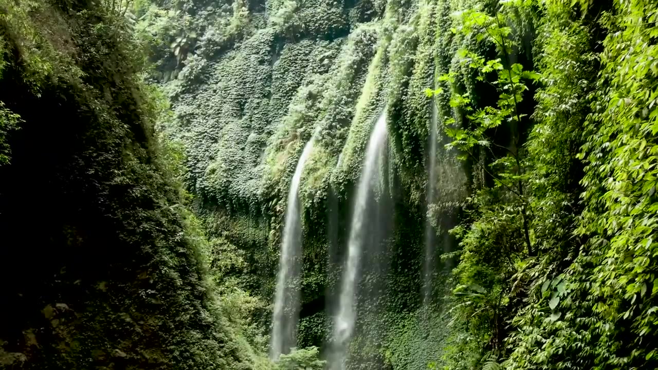 Nature island drone mountains