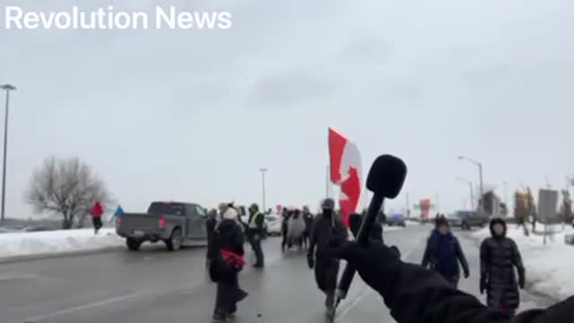 Vaughan Mills truckers convoy send off rally