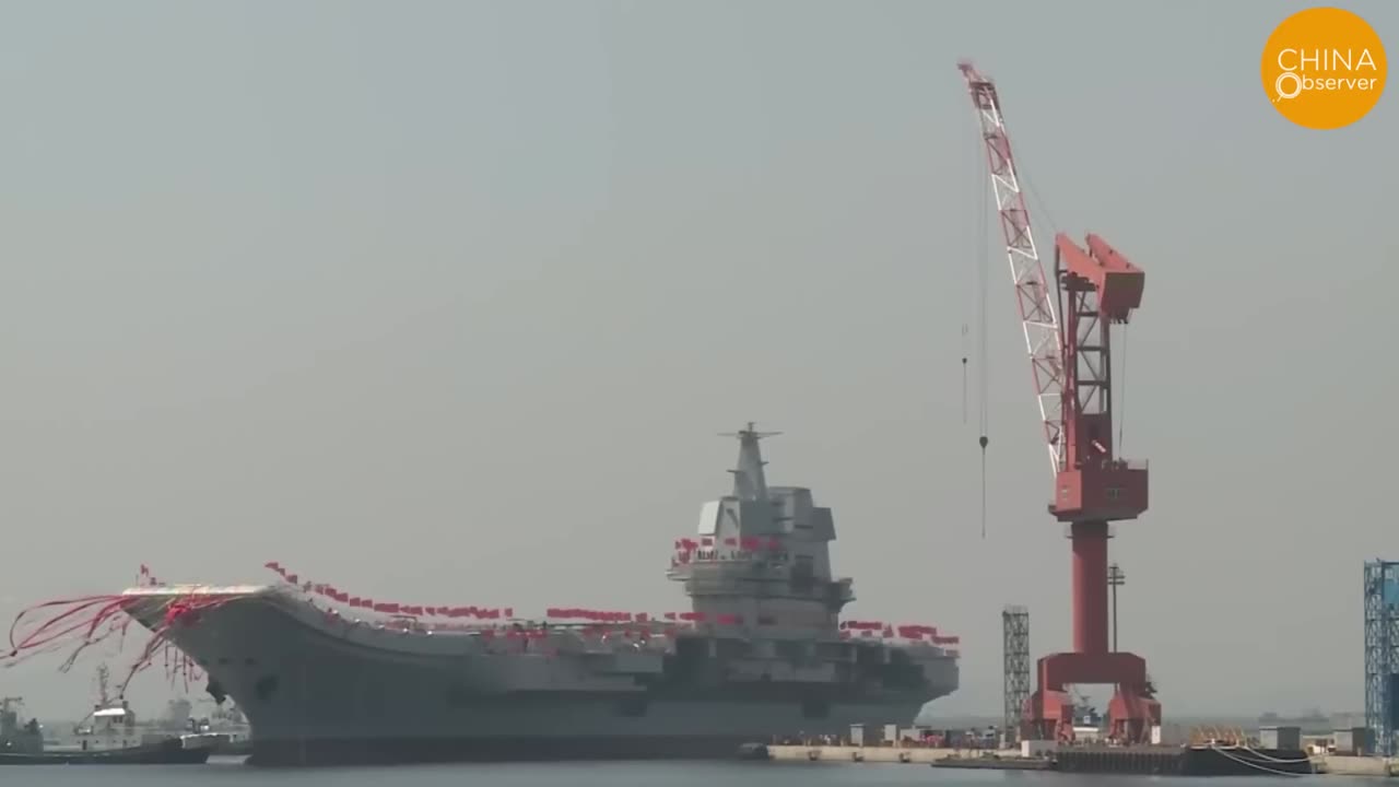 The Deck of Fujian Aircraft Carrier Cracked Google Earth Caught It!China VS US Aircraft Carrier