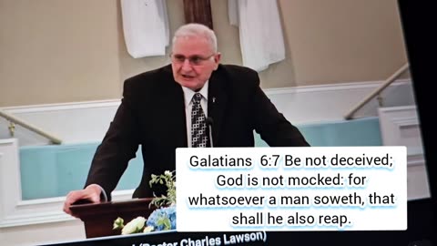 Joseph Martelli jjm7777 Pastor Charles Lawson Be not deceived God is not mocked