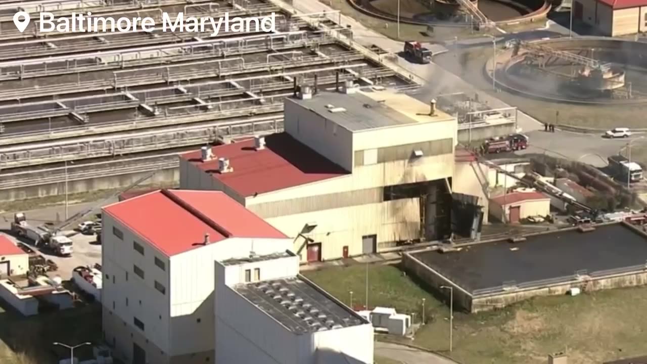 Large Explosion reported at a River Waste Water Treatment plant in Baltimore, Maryland