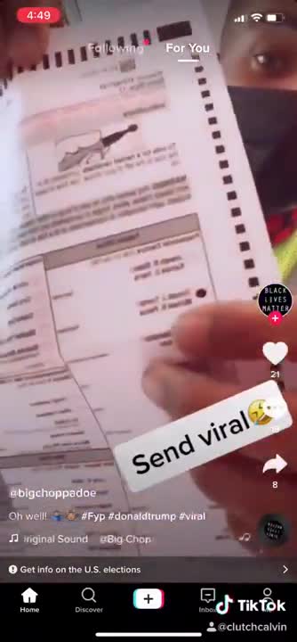 rips up Trump ballot caught on tape Voter Fraud