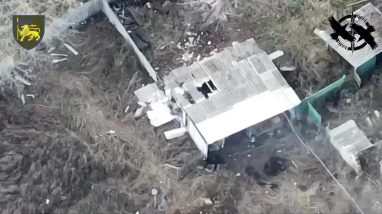 Ukrainian Drone Blows Through Occupied Home