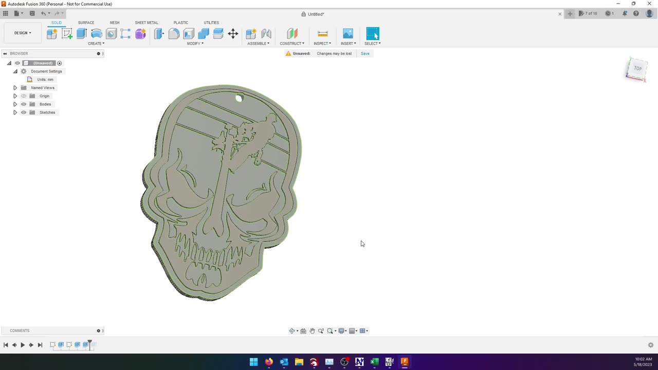 10 Minute KeyChain: Bambu X1C, Fusion 360, Lightburn