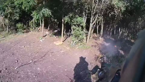 Ukrainians Fire into the Wood Line(Insane)