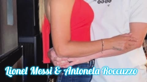 Lionel Messi with is wife