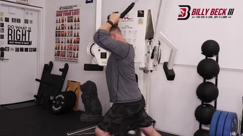 Cable Overhead Tricep Extension.