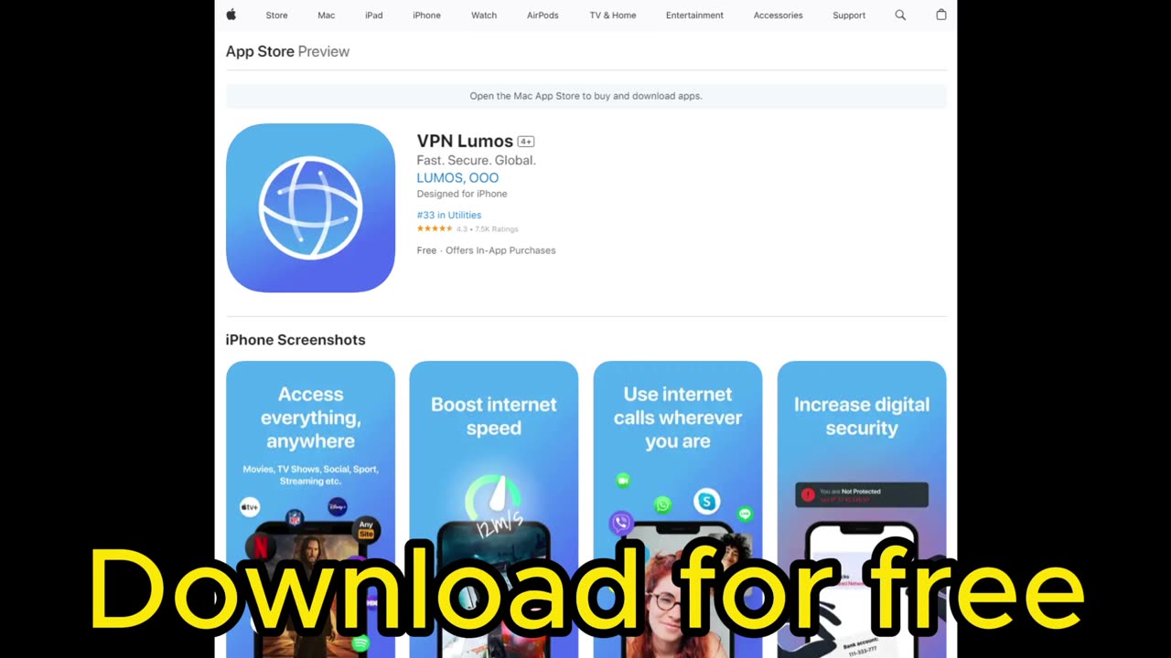 VPN Lumos for free