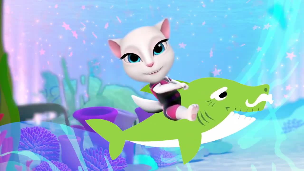 Baby shark vs Talking Tom & Angela