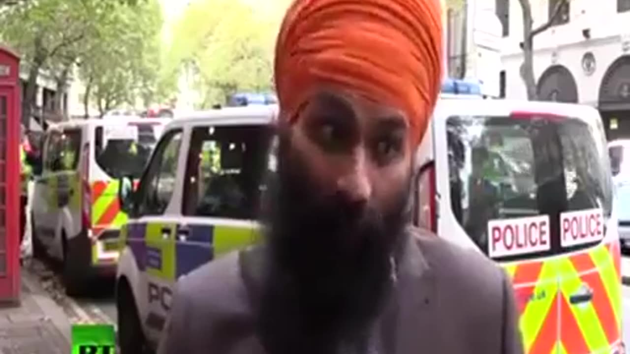 Violent Sikh Protest at London Indian Embassy