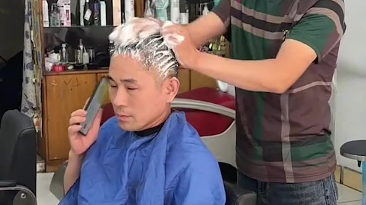 Hairfall and dandruff Removing process #Funny #beautiful #feeds #viral