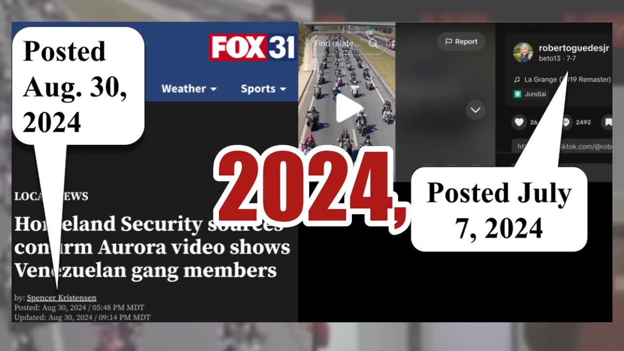 Fact Check: Video Does NOT Show Hells Angels Riding To Aurora, Colorado To Fight Venezuelan Gang