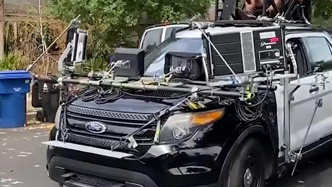 Police car set in a movie👮‍♂️🎥🚨