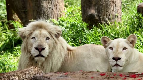 White African Rare Lions