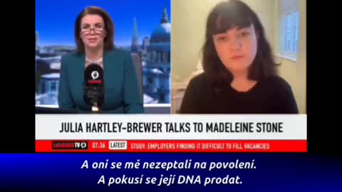 Madeleine Stoneová: informace DNA získané pomocí testů PCR, tj. výtěrů z nosu, se prodávají!