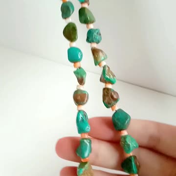 Turquoise heishi beads purple Phosphosiderite gemstone pendant necklace spiny oyster choker 02