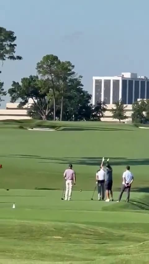 Trump + Romo playing in Dallas this morning🤝