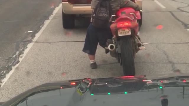 Midget On A Motorcycle!