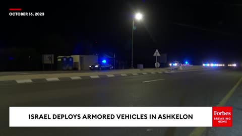 Footage Shows Israeli Armored Vehicles Deployed In Ashkelon As Violence Continues