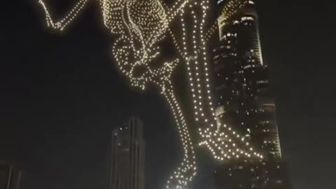 Drone Skulls at the Burj Khalifa in Dubai