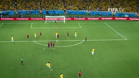 David Luiz goal vs Colombia ALL THE ANGLES 2014 FIFA World Cup